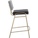 Brinley 36.75 inch Gold / Nightfall Black / Chacha Grey Counter Stool